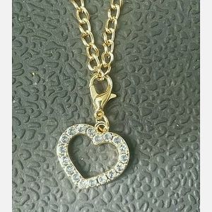 NWOT Juicy Couture Heart Charm on Gold colored chain